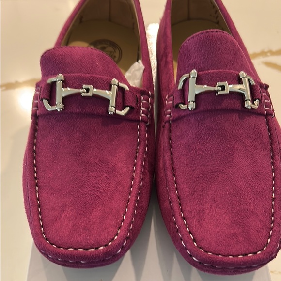 Suede Loafers with Silver Buckle - Picture 12 of 14